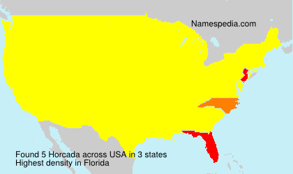Surname Horcada in USA Surname Horcada in USA