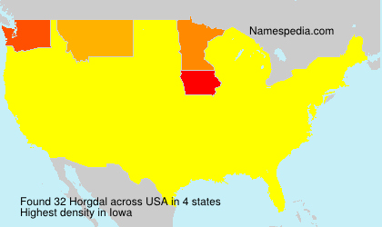 Surname Horgdal in USA Surname Horgdal in USA