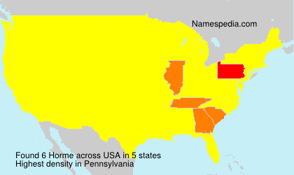 Surname Horme in USA Surname Horme in USA