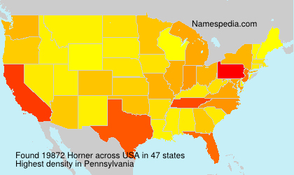 Surname Horner in USA Surname Horner in USA