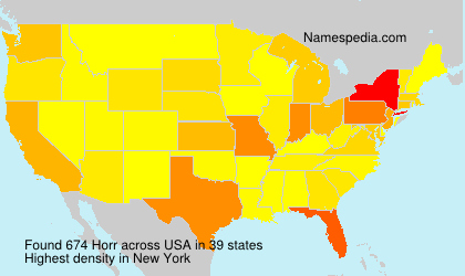 Surname Horr in USA Surname Horr in USA