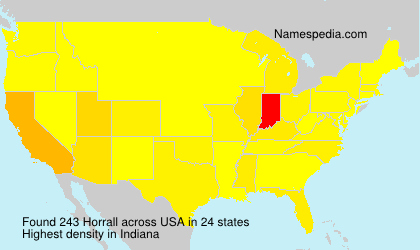 Surname Horrall in USA Surname Horrall in USA