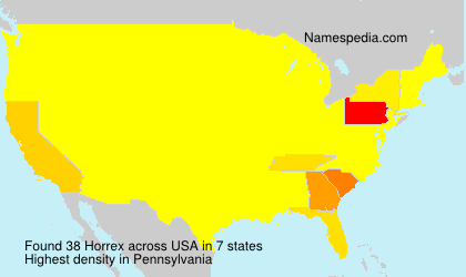 Surname Horrex in USA Surname Horrex in USA