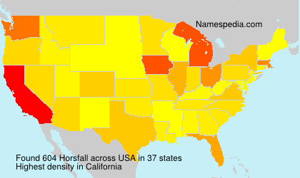 Surname Horsfall in USA Surname Horsfall in USA