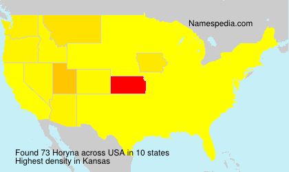 Surname Horyna in USA Surname Horyna in USA