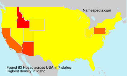 Surname Hosac in USA Surname Hosac in USA
