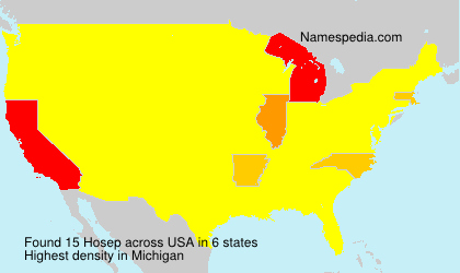 Surname Hosep in USA Surname Hosep in USA