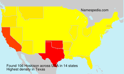 Surname Hoskison in USA Surname Hoskison in USA