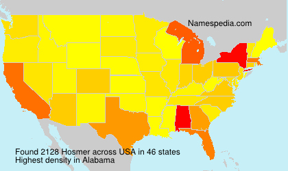 Surname Hosmer in USA Surname Hosmer in USA
