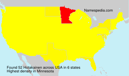Surname Hotakainen in USA Surname Hotakainen in USA