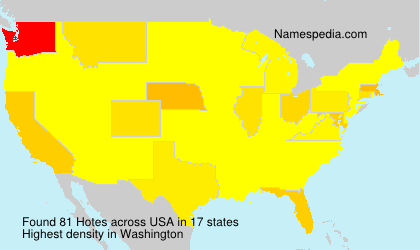 Surname Hotes in USA Surname Hotes in USA