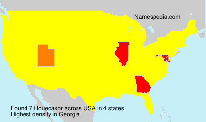 Surname Houedakor in USA Surname Houedakor in USA