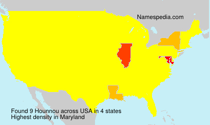 Surname Hounnou in USA Surname Hounnou in USA