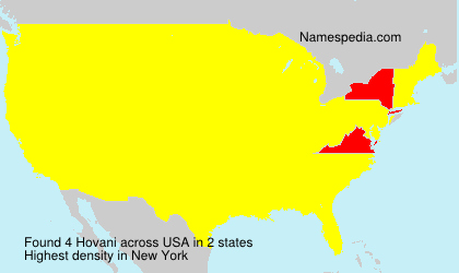 Surname Hovani in USA Surname Hovani in USA