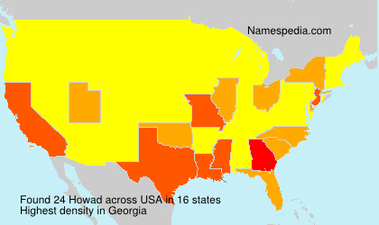Surname Howad in USA Surname Howad in USA