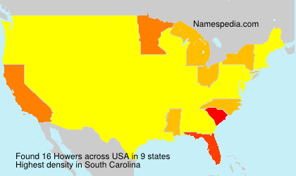 Surname Howers in USA Surname Howers in USA