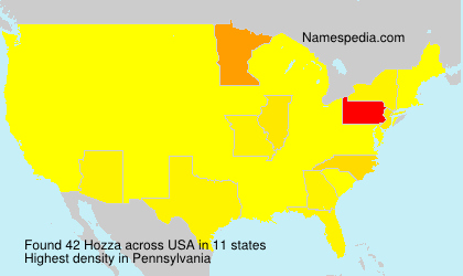 Surname Hozza in USA Surname Hozza in USA