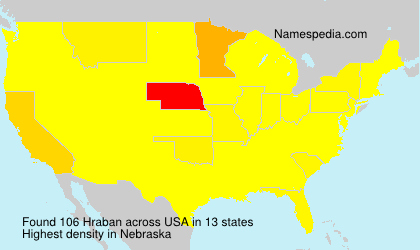 Surname Hraban in USA