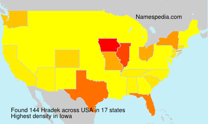 Surname Hradek in USA