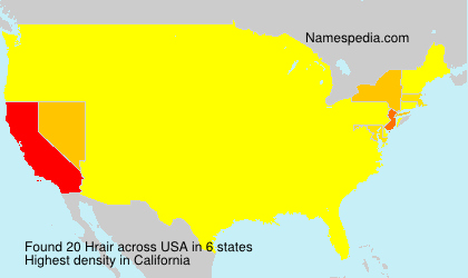 Surname Hrair in USA