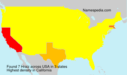 Surname Hraiz in USA