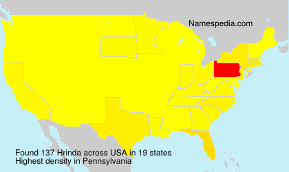 Surname Hrinda in USA Surname Hrinda in USA