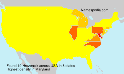 Surname Hrozencik in USA