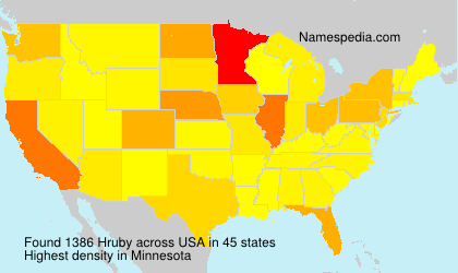 Surname Hruby in USA Surname Hruby in USA