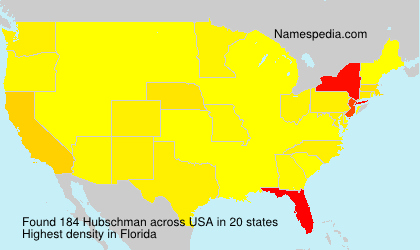 Surname Hubschman in USA Surname Hubschman in USA