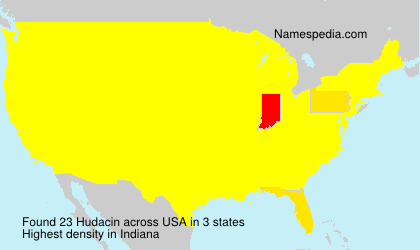 Surname Hudacin in USA