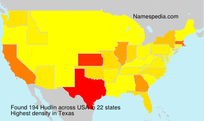 Surname Hudlin in USA