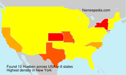 Surname Hueben in USA Surname Hueben in USA