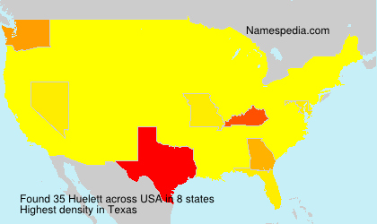 Surname Huelett in USA