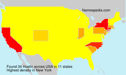 Surname Huelin in USA Surname Huelin in USA