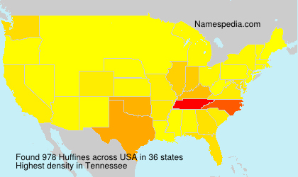 Surname Huffines in USA Surname Huffines in USA
