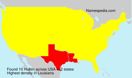 Surname Hulbin in USA