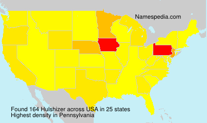 Surname Hulshizer in USA Surname Hulshizer in USA