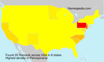 Surname Humanik in USA Surname Humanik in USA