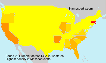 Surname Humblet in USA Surname Humblet in USA