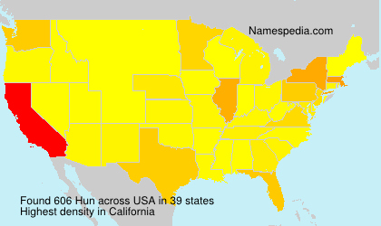 Surname Hun in USA Surname Hun in USA