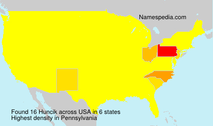 Surname Huncik in USA Surname Huncik in USA