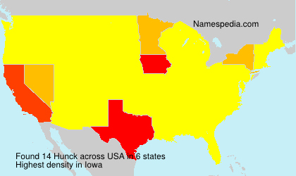 Surname Hunck in USA Surname Hunck in USA