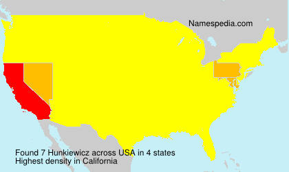 Surname Hunkiewicz in USA Surname Hunkiewicz in USA