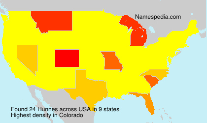 Surname Hunnes in USA Surname Hunnes in USA