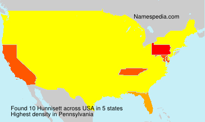 Surname Hunnisett in USA Surname Hunnisett in USA