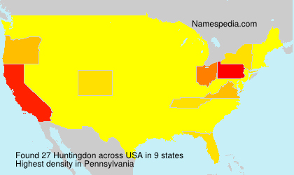 Surname Huntingdon in USA Surname Huntingdon in USA