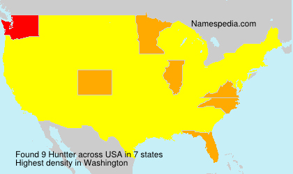 Surname Huntter in USA Surname Huntter in USA