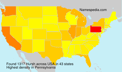 Surname Hursh in USA Surname Hursh in USA