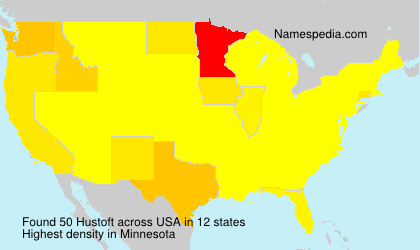 Surname Hustoft in USA Surname Hustoft in USA