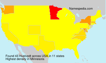 Surname Hustvedt in USA Surname Hustvedt in USA